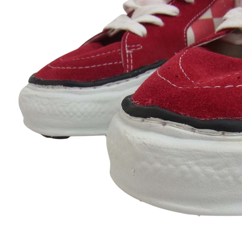 メゾンミハラヤスヒロ 19AW A03FW707 OG SOLE BIG GINGHAM オリジナルソール ビッグ ギンガムチェック スニーカー レッド系 41【美品】【中古】