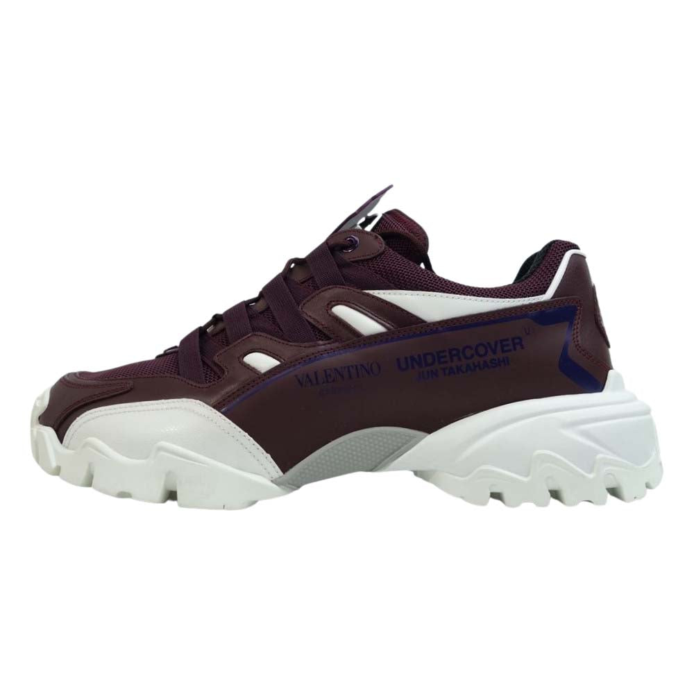VALENTINO ヴァレンティノ GARAVANI UNDERCOVER SY0S0C20 Climbers Sneakers ガラヴァーニ アンダーカバー クライマーズ スニーカー ワインレッド系 41【美品】【中古】