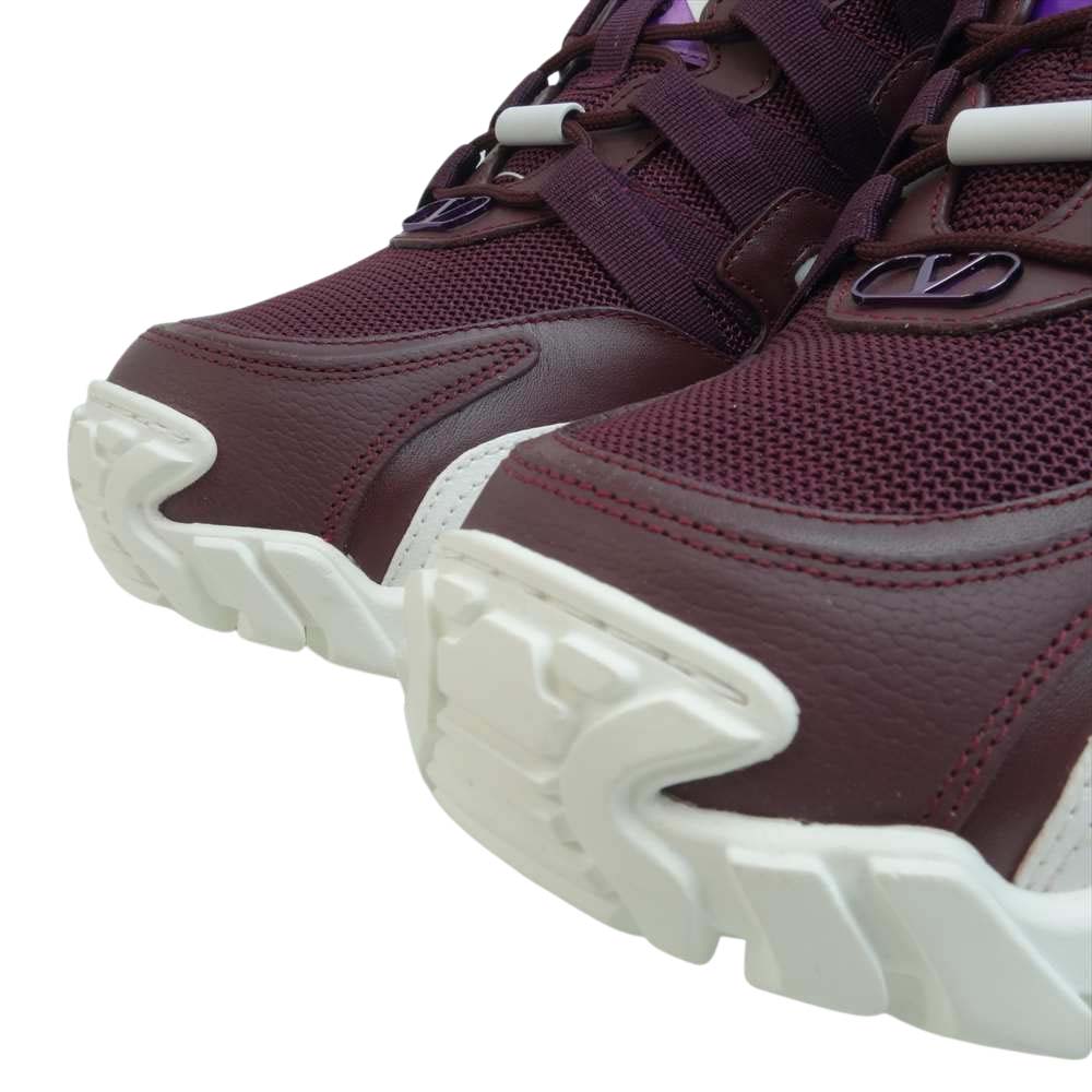 VALENTINO ヴァレンティノ GARAVANI UNDERCOVER SY0S0C20 Climbers Sneakers ガラヴァーニ アンダーカバー クライマーズ スニーカー ワインレッド系 41【美品】【中古】