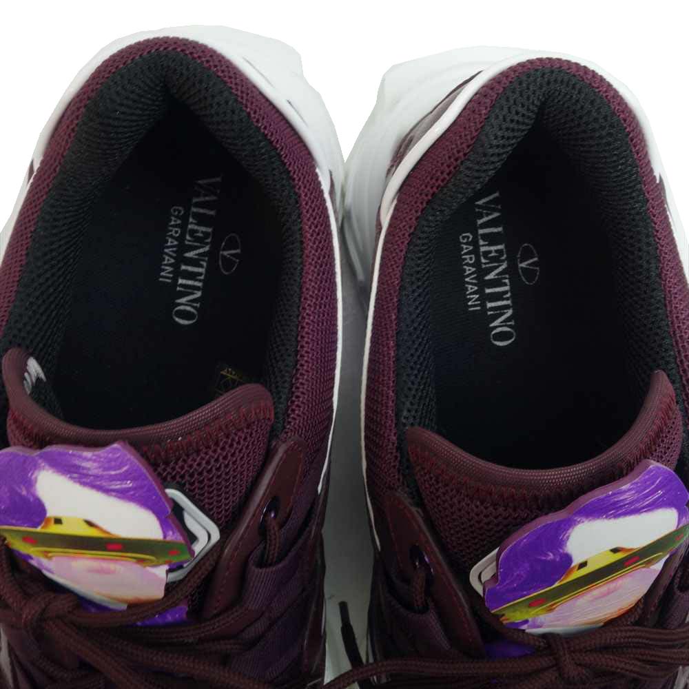 VALENTINO ヴァレンティノ GARAVANI UNDERCOVER SY0S0C20 Climbers Sneakers ガラヴァーニ アンダーカバー クライマーズ スニーカー ワインレッド系 41【美品】【中古】