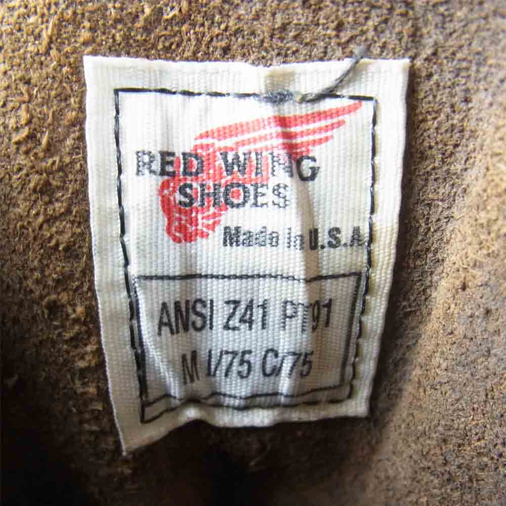 RED WING レッドウィング 2218 PT91 95年製 スチールトゥ レースアップ ロガー ブーツ ブラック系 8D【中古】