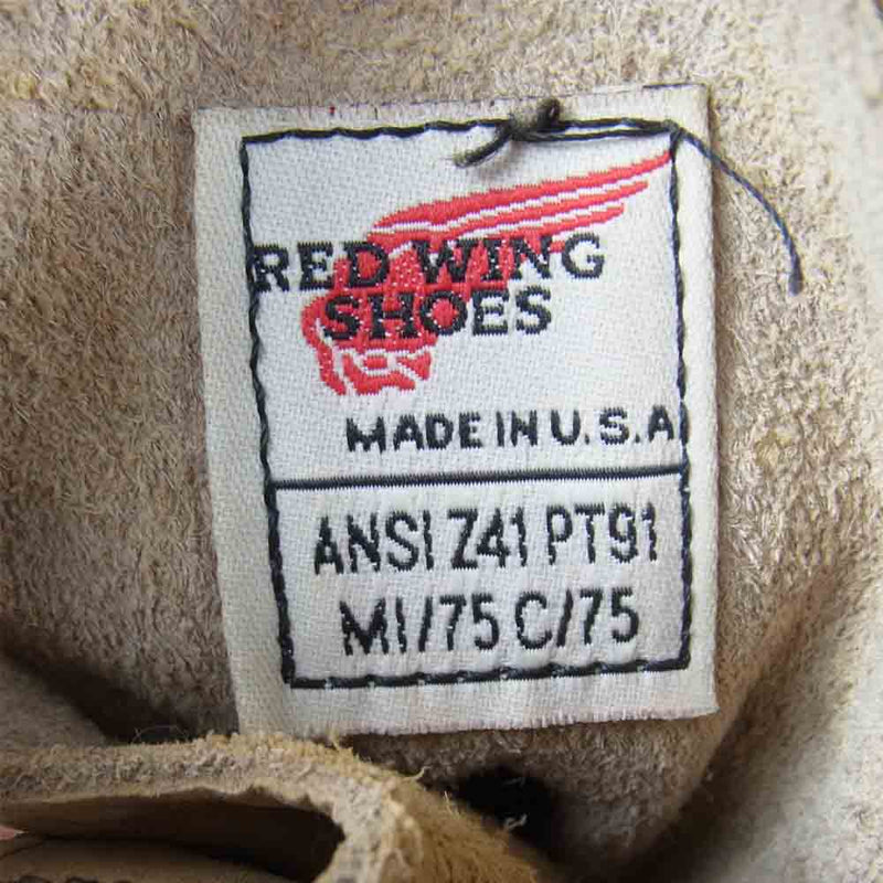 RED WING レッドウィング 8211 PT91 90s スチールトゥ スエード レースアップ ロガー ブーツ 8D【中古】