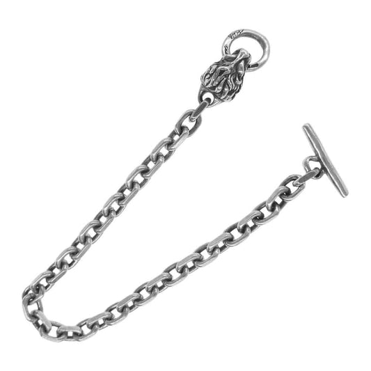 BILL WALL LEATHER ビルウォールレザー B563H Square Chain Link w/Lion ライオン スクエアチェーン シルバー系【中古】