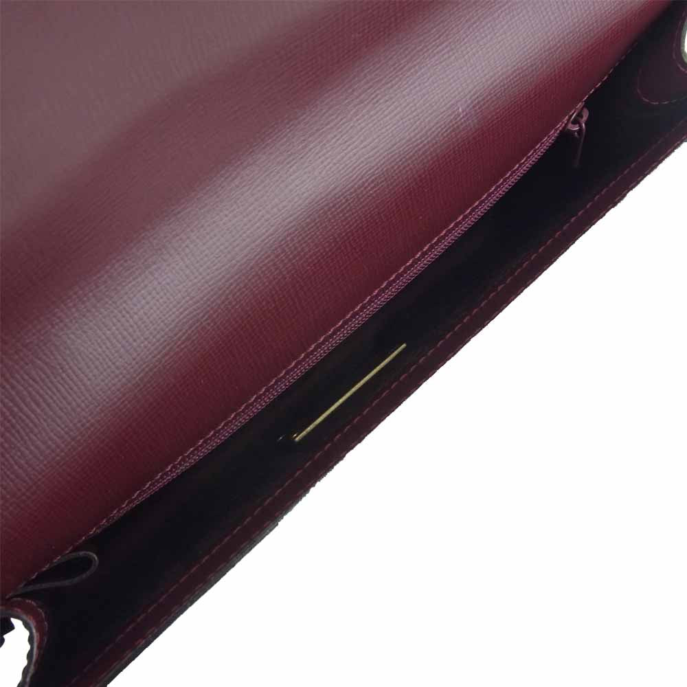 CARTIER カルティエ マスト クラッチバッグ ワインレッド系【中古】