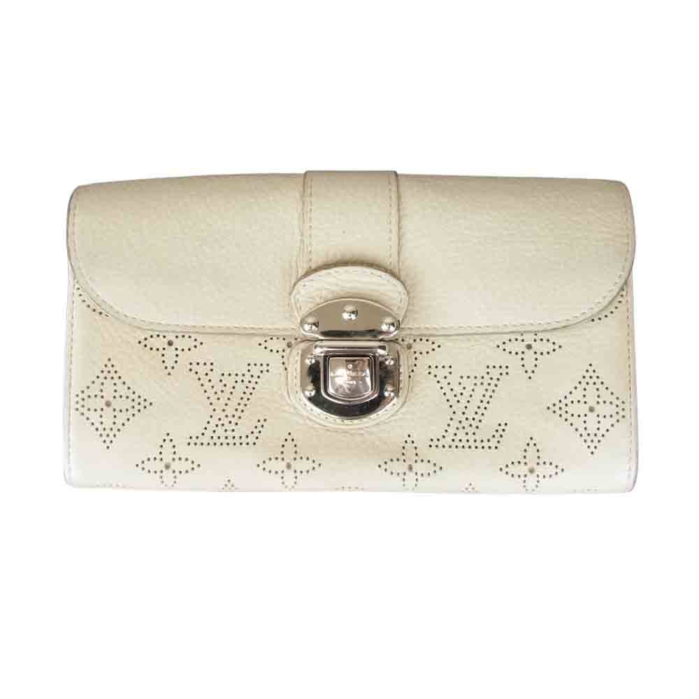 LOUIS VUITTON ルイ・ヴィトン M58159 マヒナ ポルトフォイユ イリス オフホワイト系【中古】