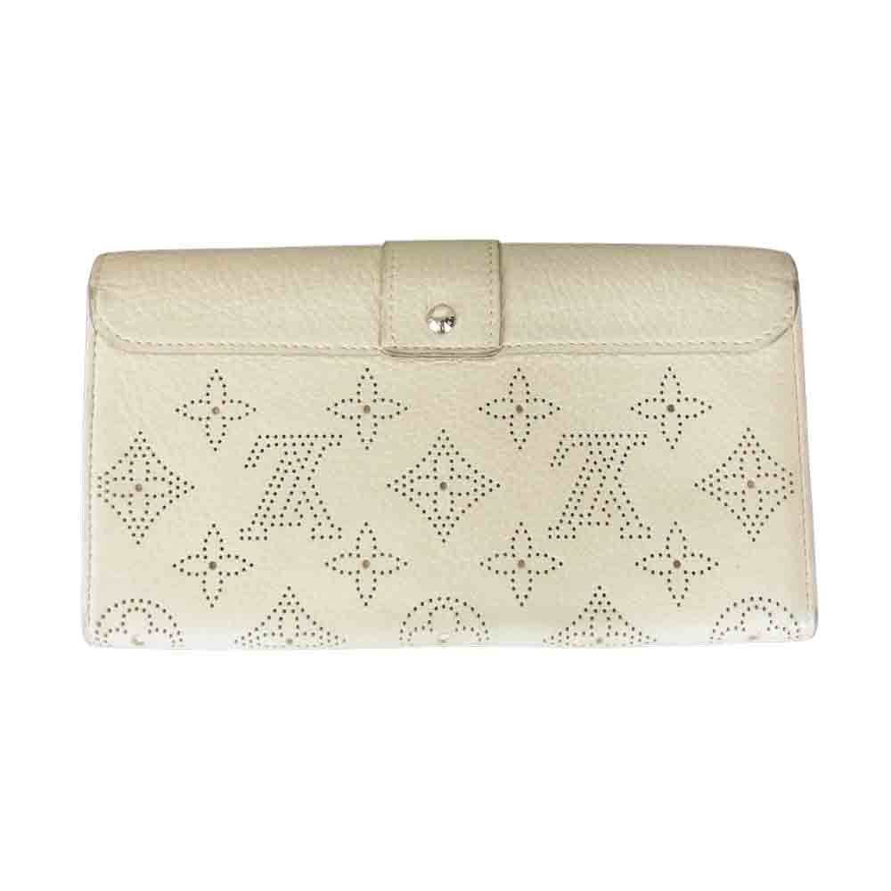 LOUIS VUITTON ルイ・ヴィトン M58159 マヒナ ポルトフォイユ イリス オフホワイト系【中古】