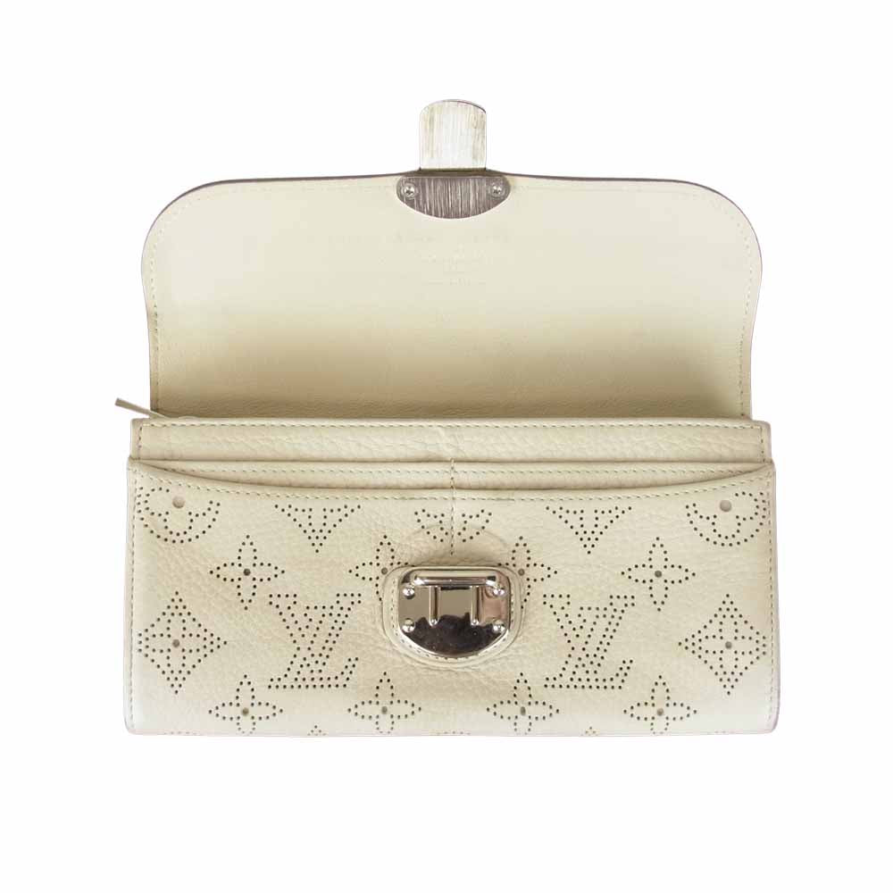 LOUIS VUITTON ルイ・ヴィトン M58159 マヒナ ポルトフォイユ イリス オフホワイト系【中古】