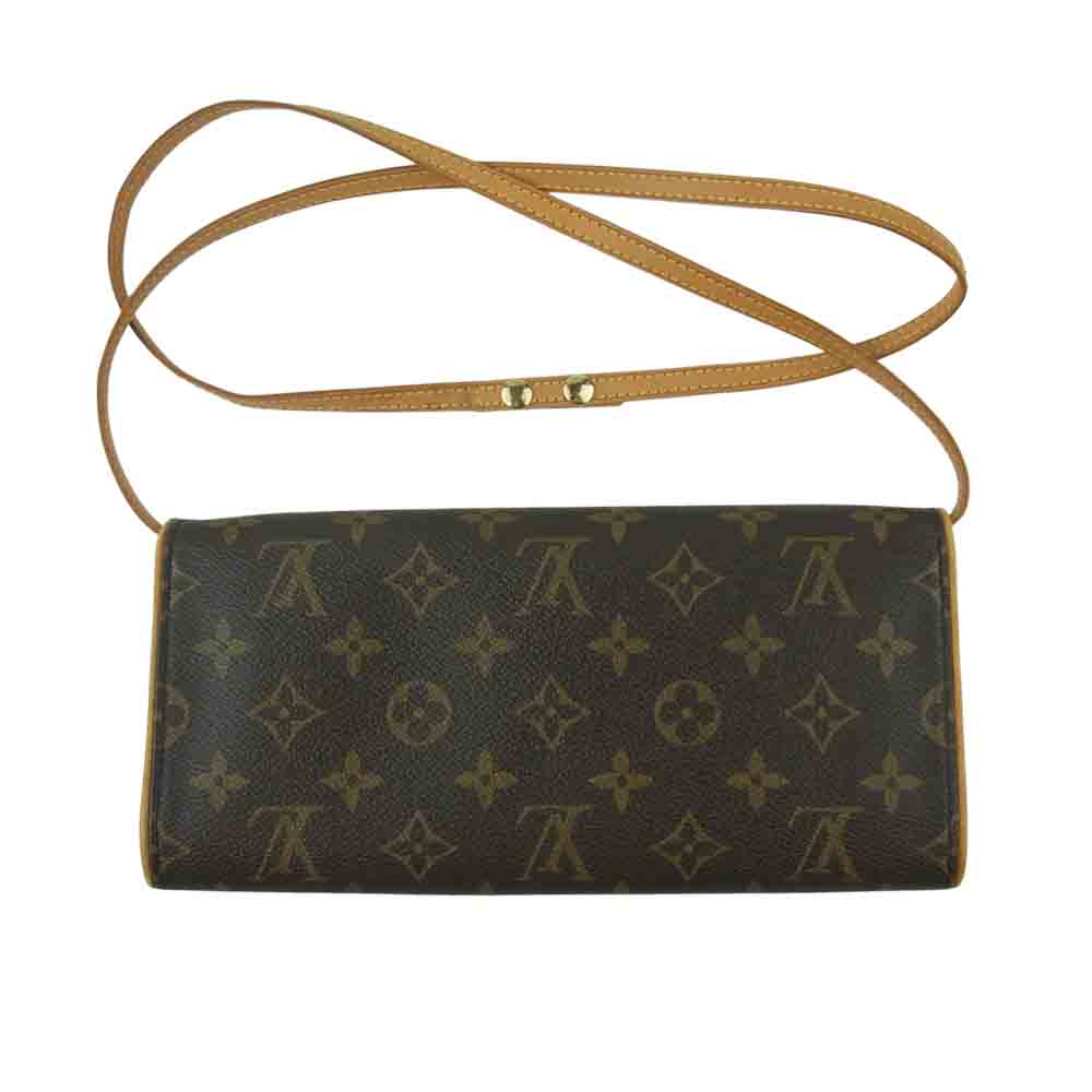 LOUIS VUITTON ルイ・ヴィトン M51852 モノグラム ポシェットツイン GM ショルダー バッグ ブラウン系【中古】