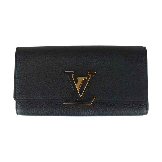 LOUIS VUITTON ルイ・ヴィトン M61248 ポルトフォイユ カプシーヌ ブラック系【中古】