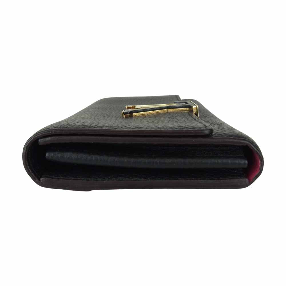 LOUIS VUITTON ルイ・ヴィトン M61248 ポルトフォイユ カプシーヌ ブラック系【中古】
