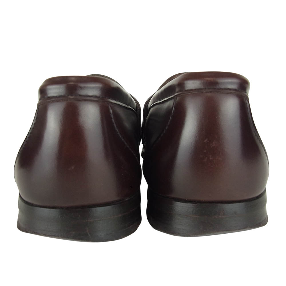 アンソーン コードバン モンクストラップ ローファー ブラウン系 US6 1/2E【中古】