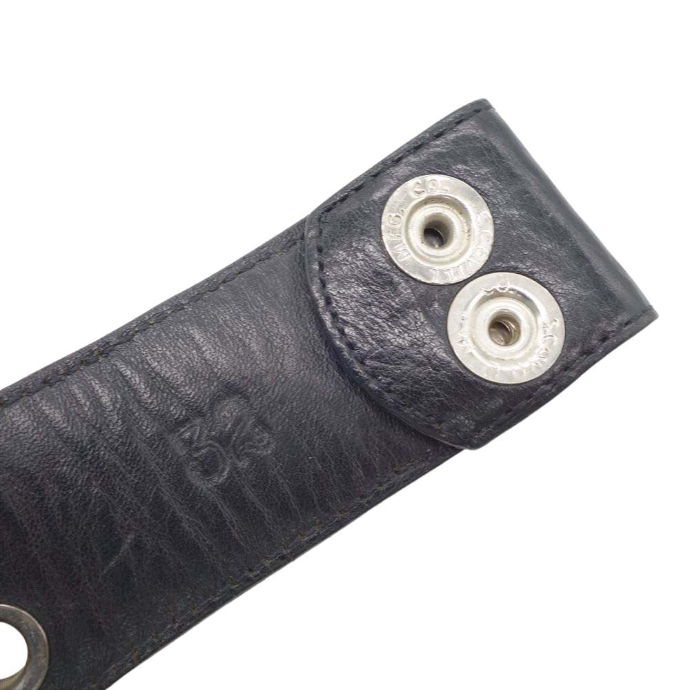 CHROME HEARTS クロムハーツ（原本無） BELT STRAP DBL ROW OF GROMMETS ダブル グロメット ベルト ストラップ ブラック系 32【中古】