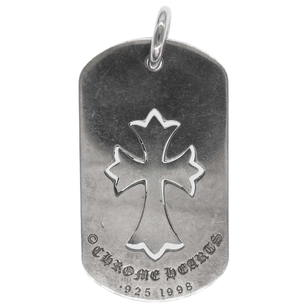 CHROME HEARTS クロムハーツ（原本無） カットアウト タイニー CHクロス ドッグタグ ラージ【中古】