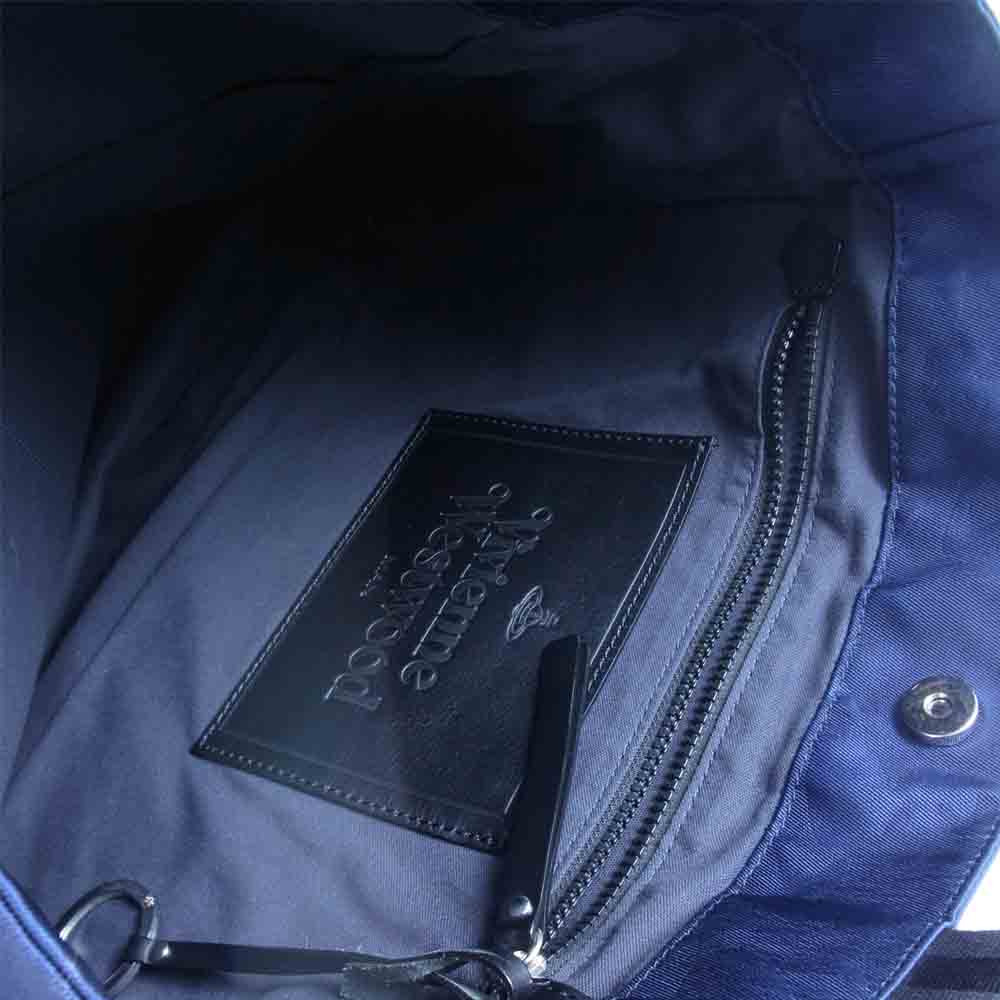 Vivienne Westwood ヴィヴィアンウエストウッド RTM3262869 ロゴ オーブ トート バッグ ダークネイビー系【中古】