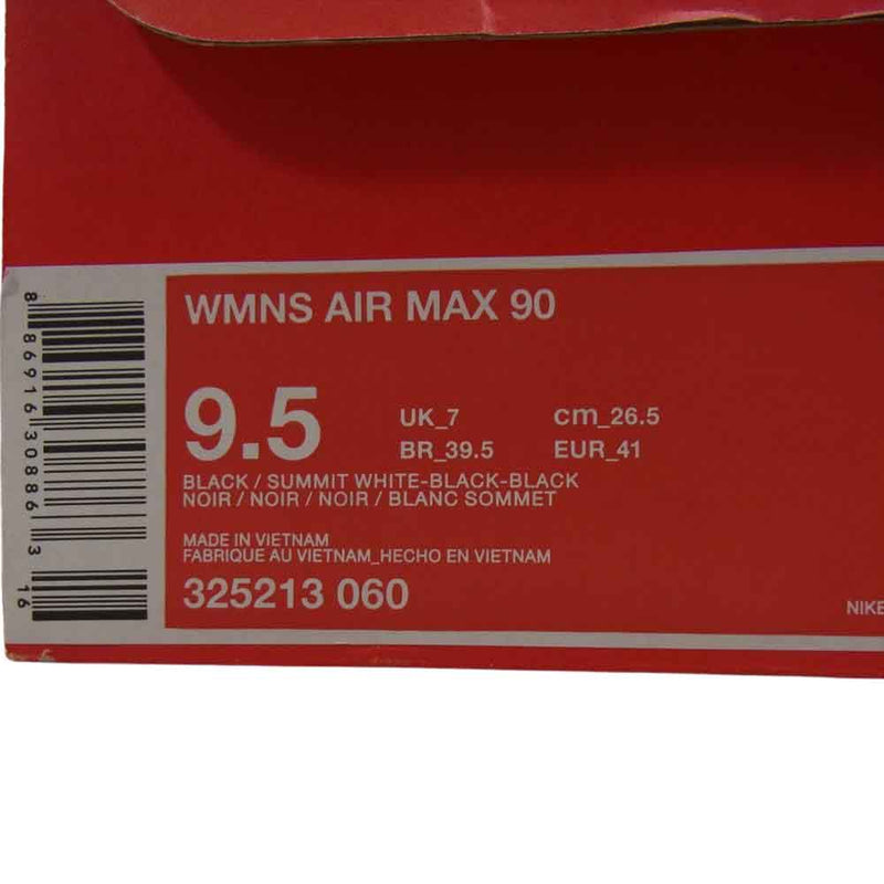 NIKE ナイキ 325213-060 WMNS AIR MAX 90 ウィメンズ エアマックス 90 ブラック系 26.5cm【中古】