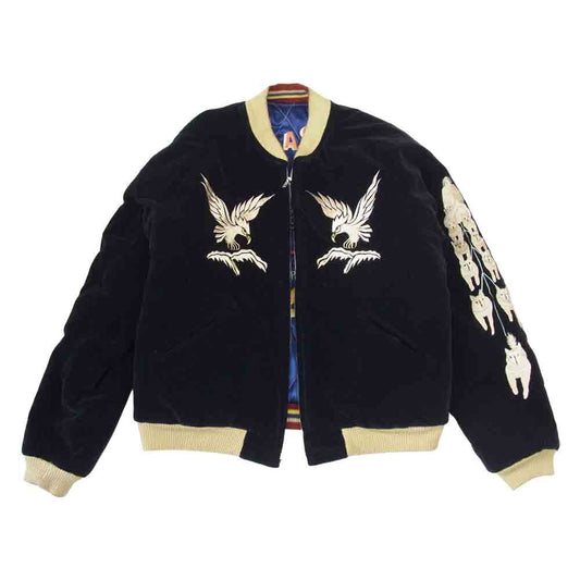 TAILOR TOYO テイラー東洋 TT10496 別珍 × サテン ALASKA アラスカ リバーシブル スーベニア ジャケット スカジャン M【中古】