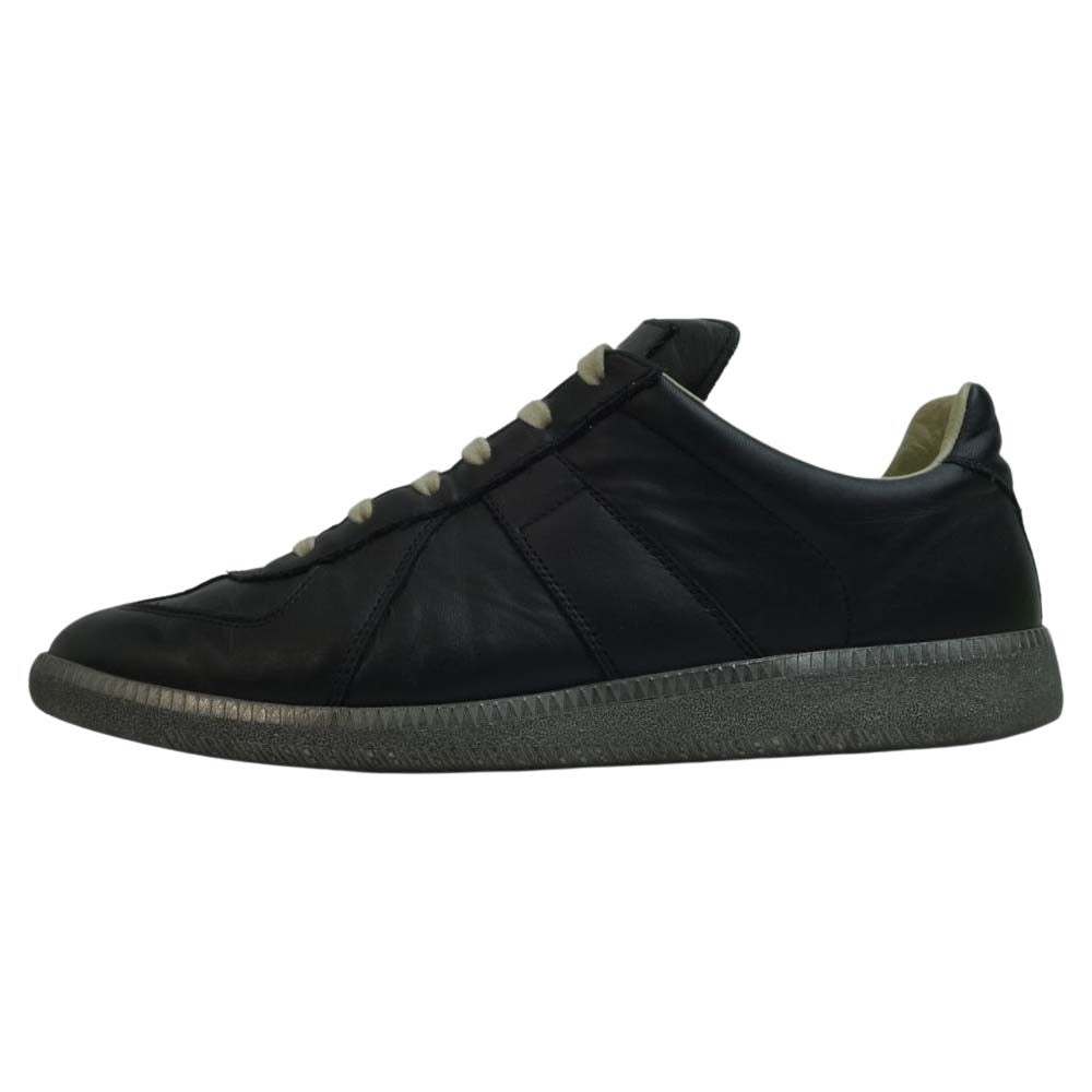 MAISON MARGIELA メゾンマルジェラ S37WS0264 22 REPLICA レプリカ ジャーマントレーナー スニーカー ブラック系 実寸約25cm【中古】
