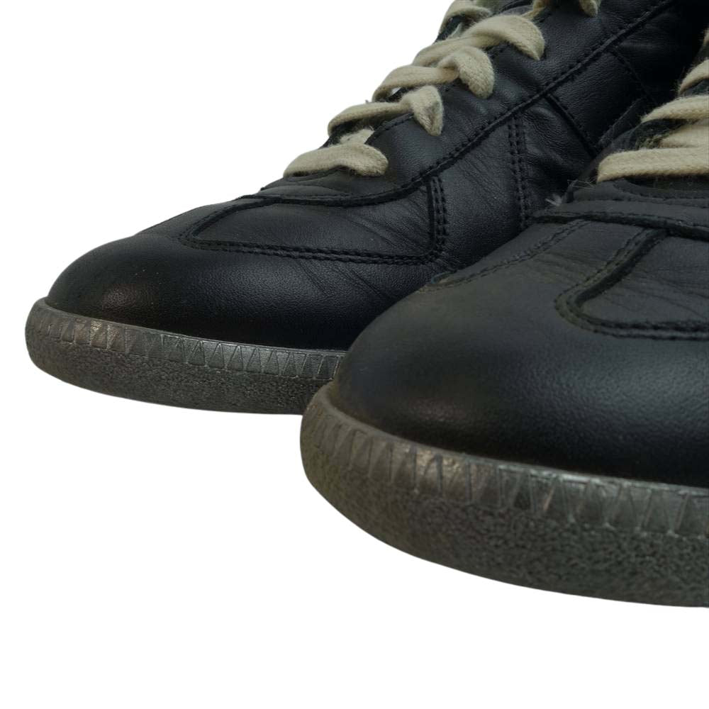 MAISON MARGIELA メゾンマルジェラ S37WS0264 22 REPLICA レプリカ ジャーマントレーナー スニーカー ブラック系 実寸約25cm【中古】