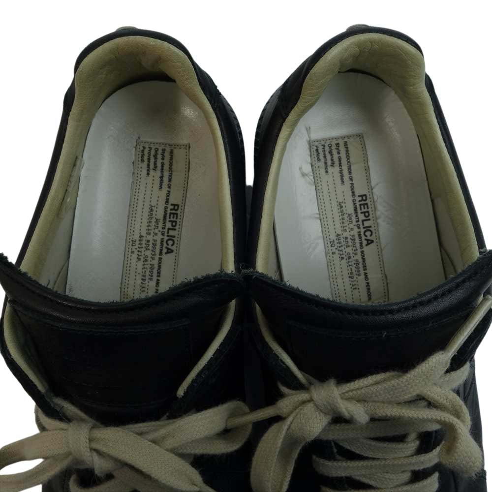 MAISON MARGIELA メゾンマルジェラ S37WS0264 22 REPLICA レプリカ ジャーマントレーナー スニーカー ブラック系 実寸約25cm【中古】