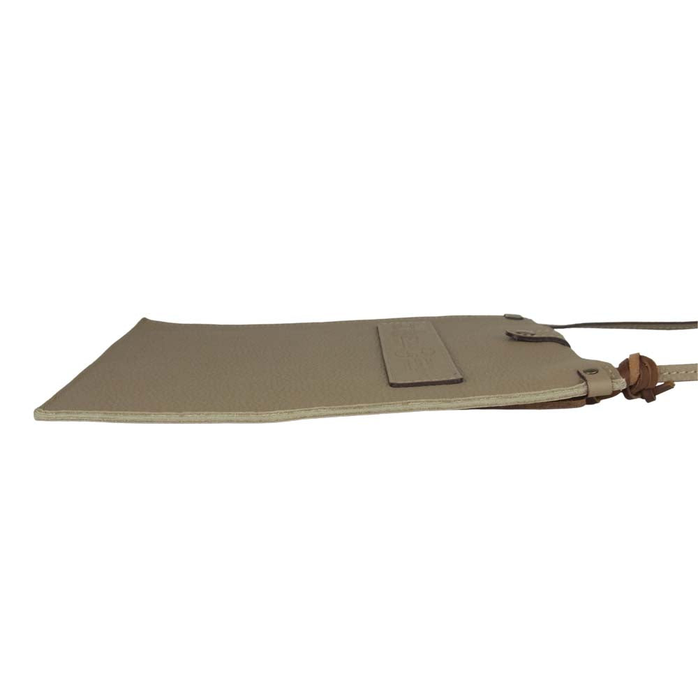 Felisi フェリージ 21-70 ソフトレザー サコッシュ ショルダー バッグ グレー系【美品】【中古】