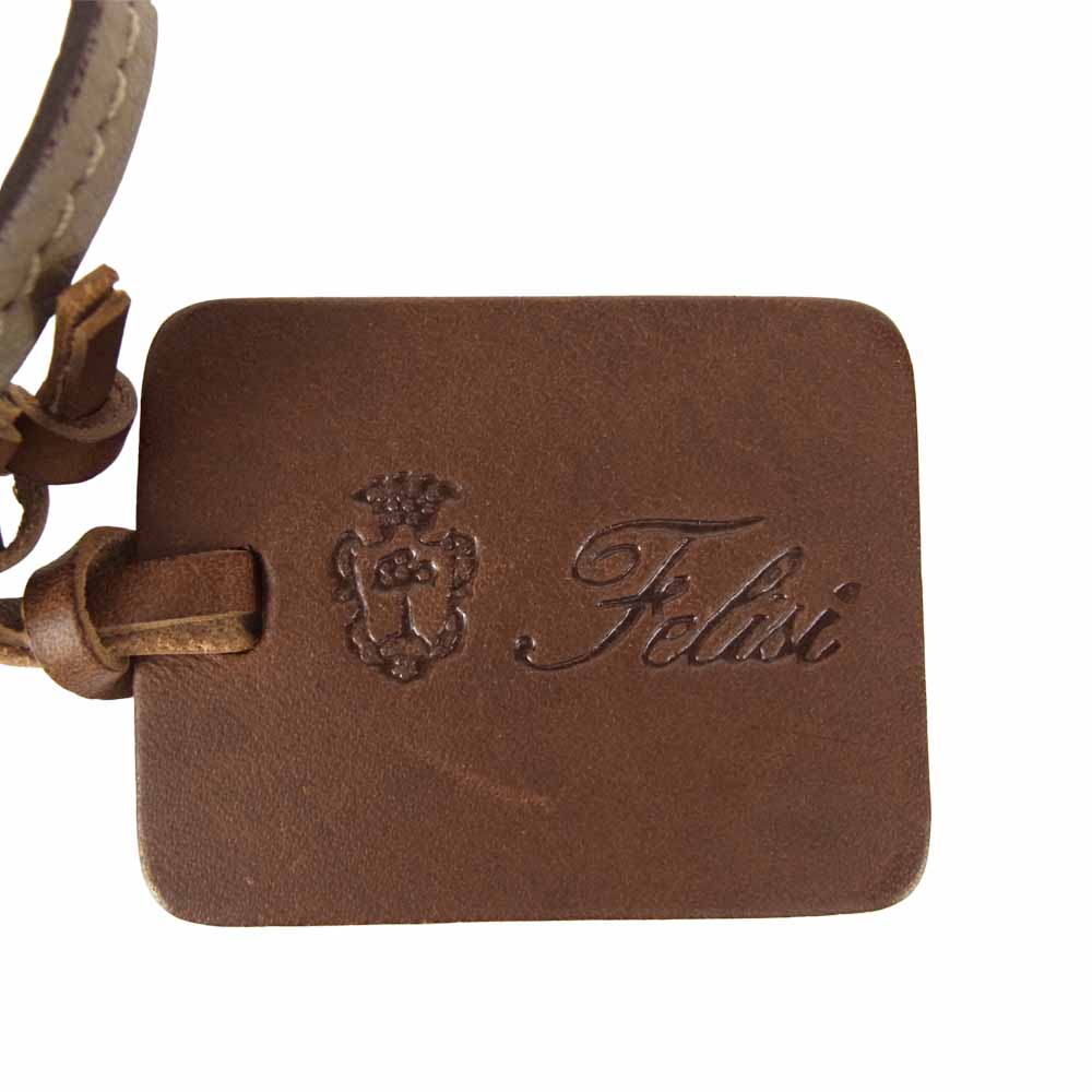 Felisi フェリージ 21-70 ソフトレザー サコッシュ ショルダー バッグ グレー系【美品】【中古】