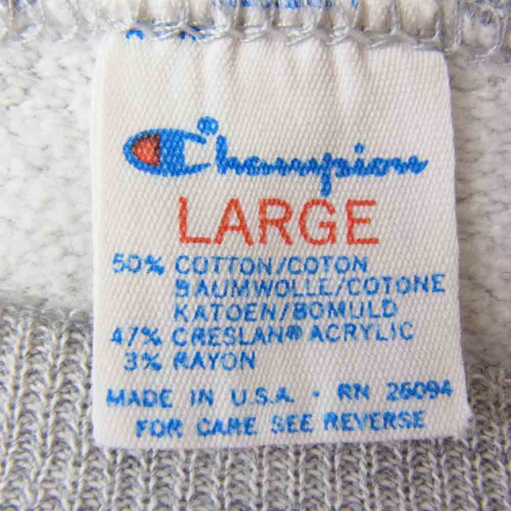 Champion チャンピオン 80s ヴィンテージ トリコタグ USA製 スウェット トレーナー グレー系 L【中古】