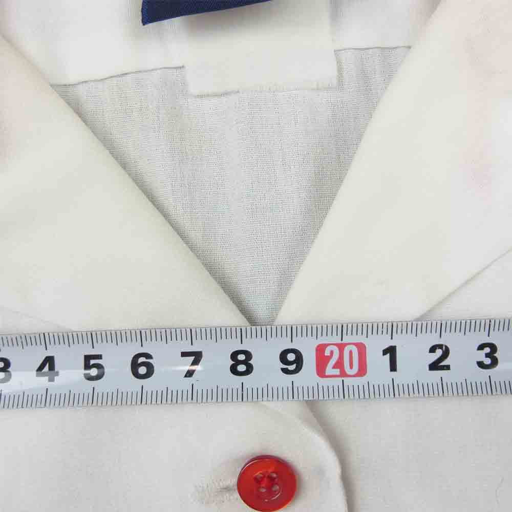 ヒルトン 80s ヴィンテージ ブロックロゴ紺タグ 半袖 ボーリング シャツ ホワイト系【中古】