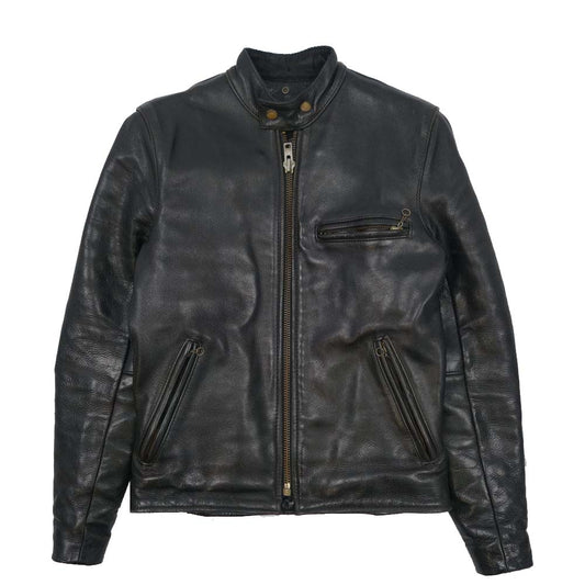 VANSON バンソン TYPE-B シングル ライダース ジャケット ブラック系 36【中古】