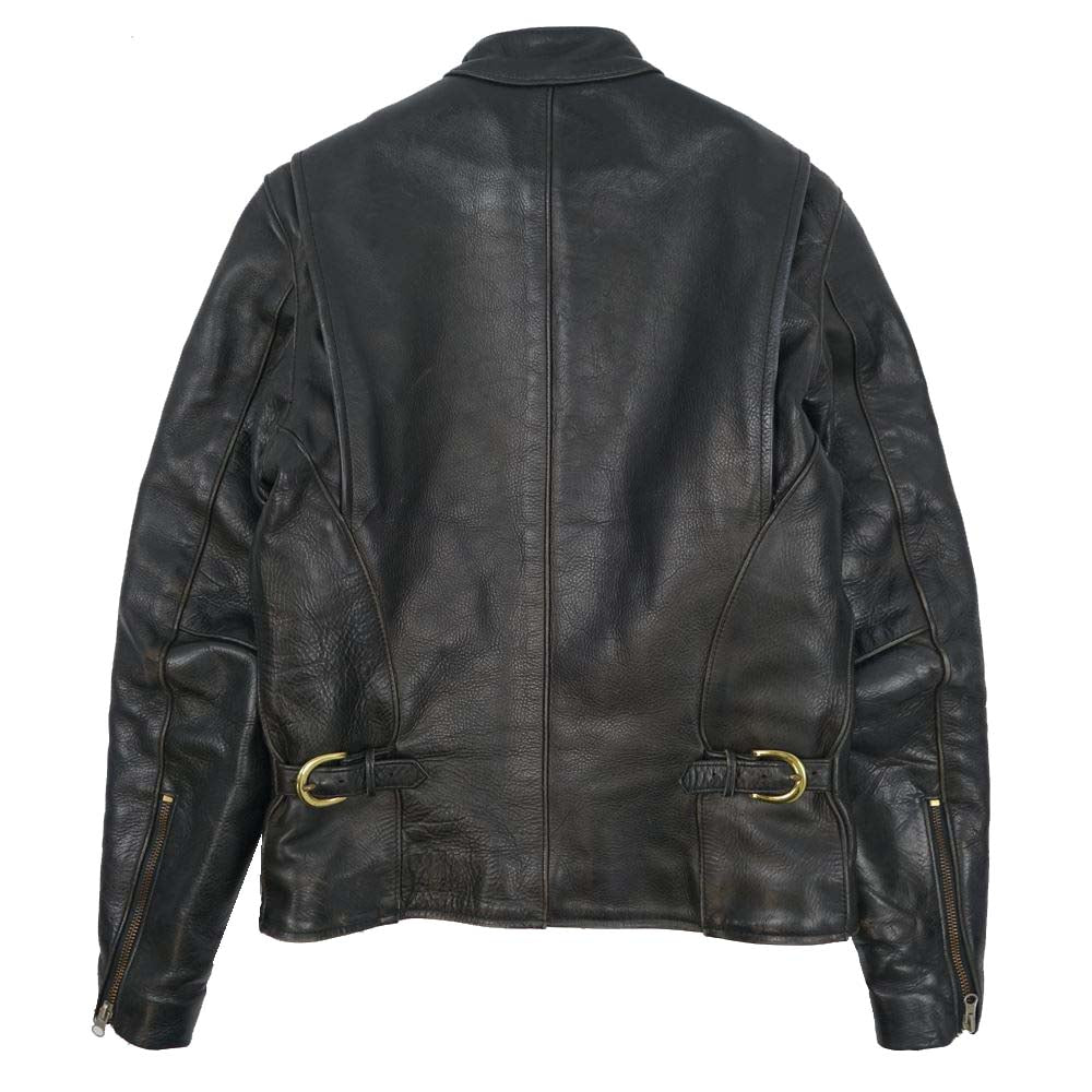 VANSON バンソン TYPE-B シングル ライダース ジャケット ブラック系 36【中古】
