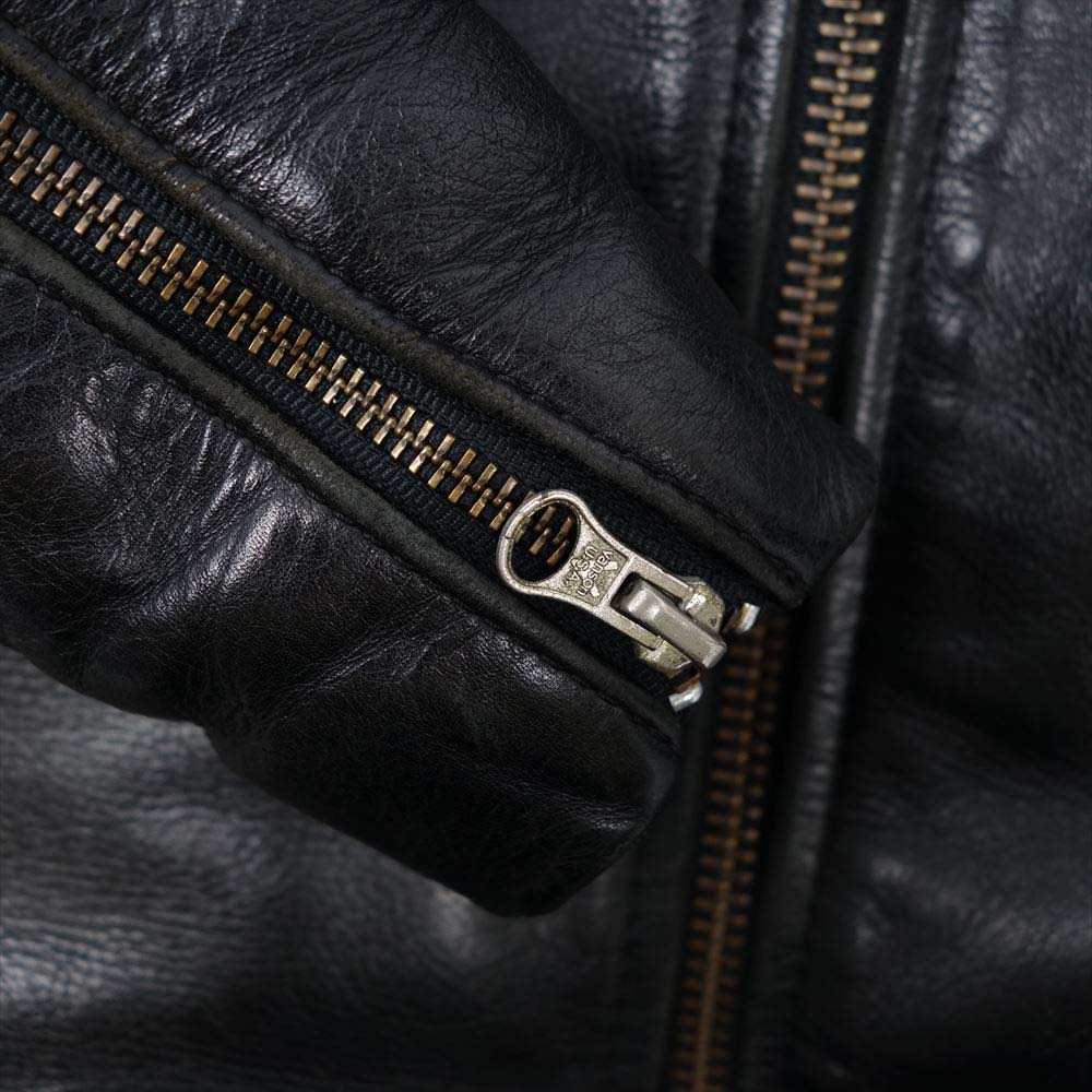 VANSON バンソン TYPE-B シングル ライダース ジャケット ブラック系 36【中古】