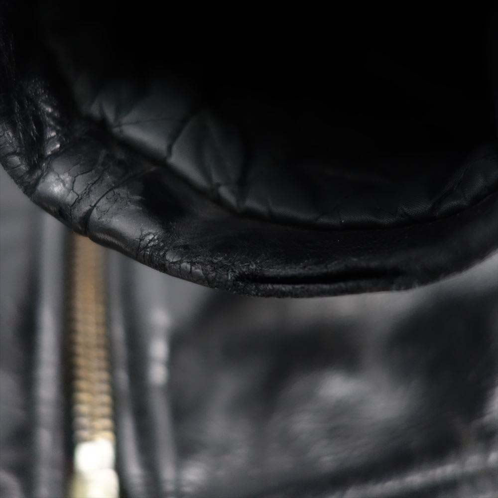 VANSON バンソン TYPE-B シングル ライダース ジャケット ブラック系 36【中古】