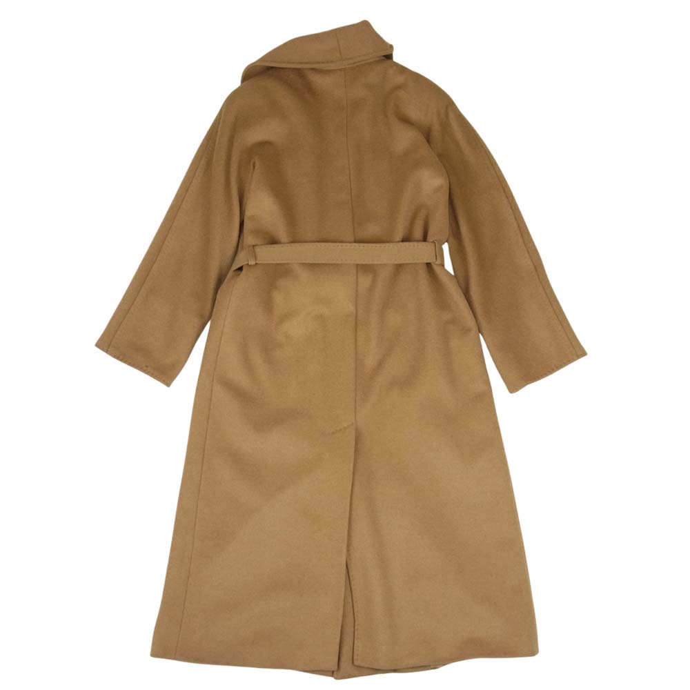 MAX MARA マックスマーラ 白タグ イタリア製 キャメル100％ ロング コート ベージュ系 34【中古】