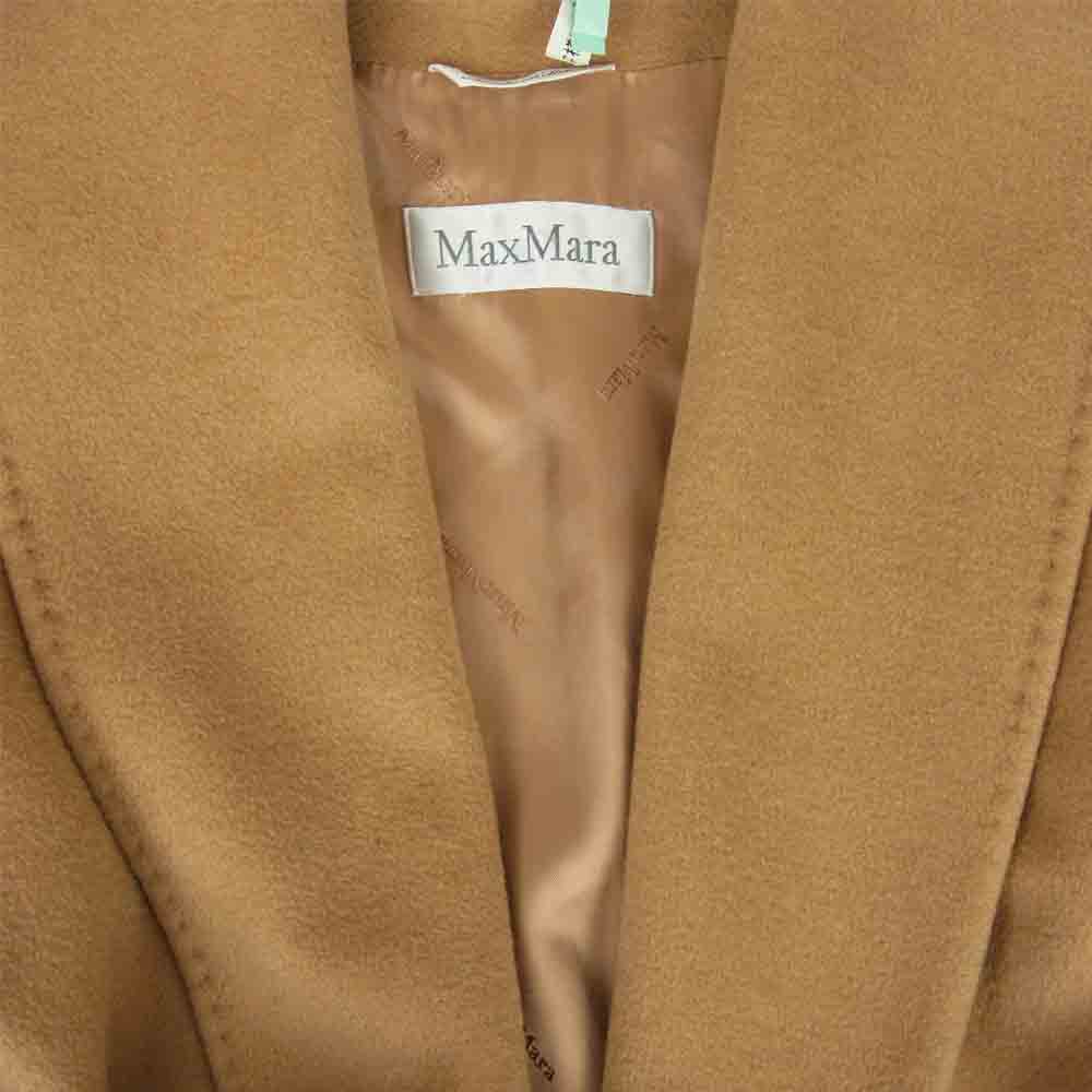 MAX MARA マックスマーラ 白タグ イタリア製 キャメル100％ ロング コート ベージュ系 34【中古】