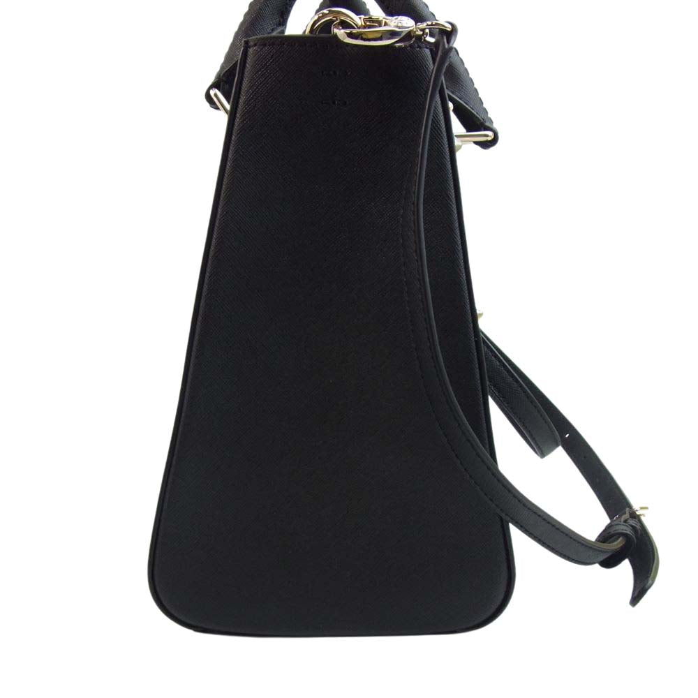ヘンリベンデル 2way ショルダー ハンドバッグ フラワー モチーフ スタッズ ブラック系【中古】