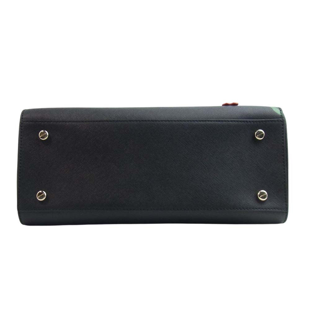 ヘンリベンデル 2way ショルダー ハンドバッグ フラワー モチーフ スタッズ ブラック系【中古】