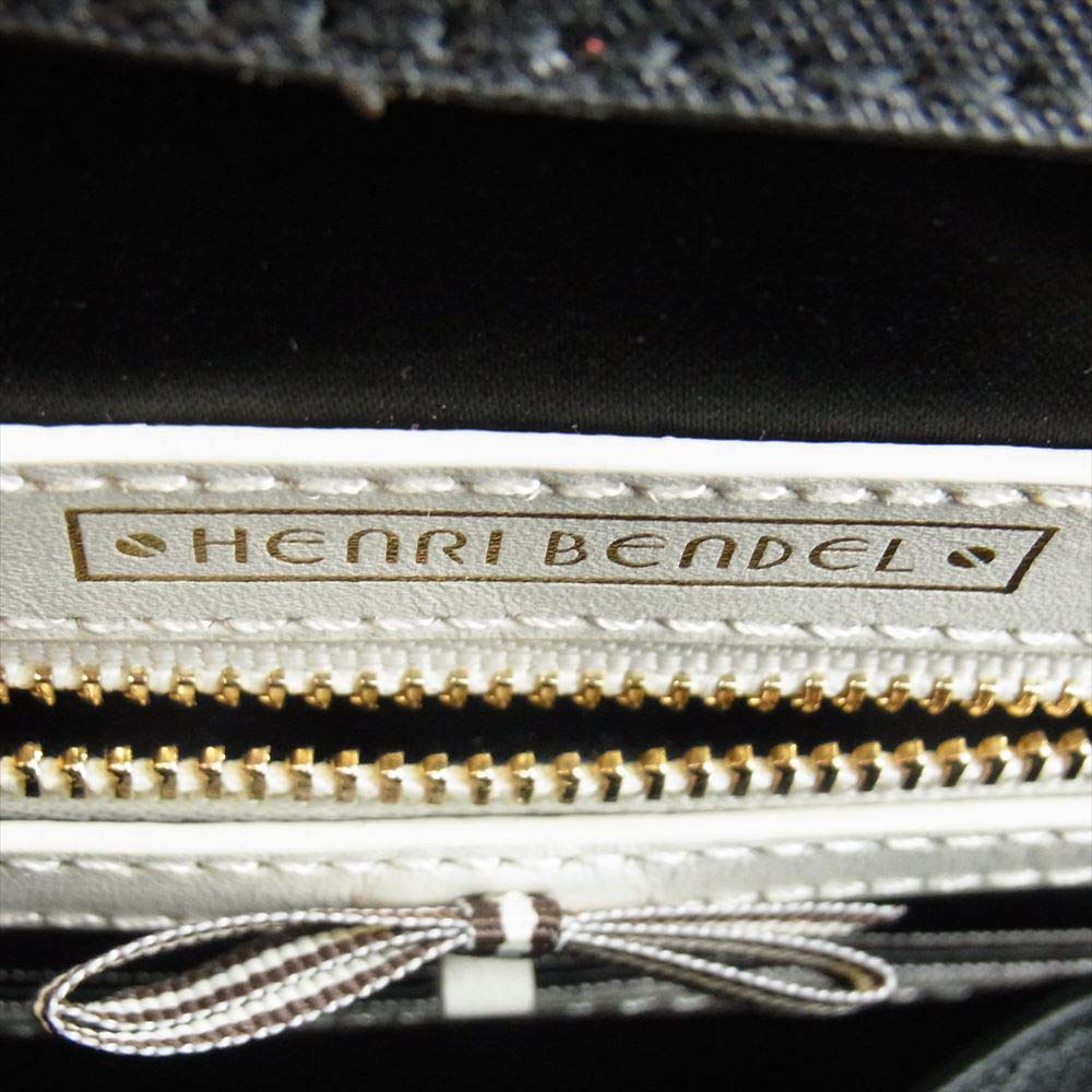 ヘンリベンデル 2way ショルダー ハンドバッグ フラワー モチーフ スタッズ ブラック系【中古】