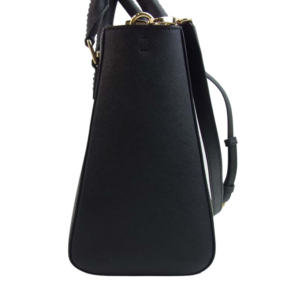 ヘンリベンデル 2way ショルダー ハンドバッグ スターモチーフ スタッズ ダークネイビー系【美品】【中古】