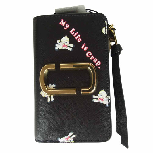 MARC JACOBS マークジェイコブス M0016165 Snapshot Magda Archer Slgs 二つ折り 財布 ブラック系【新古品】【未使用】【中古】