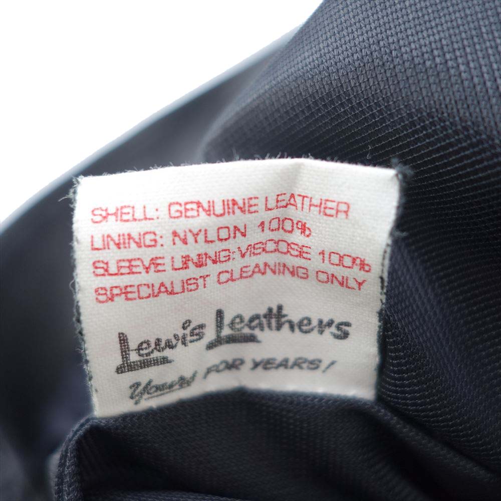 Lewis Leathers ルイスレザー × THE REAL McCOY'S リアルマッコイズ LIGHTNING ライトニング ディアスキン タイトフィット ブラック系 42【中古】