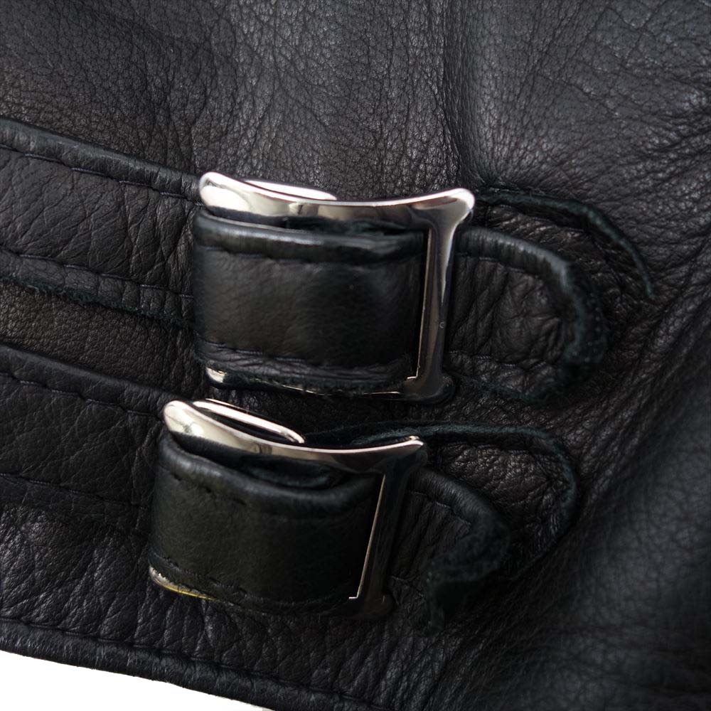 Lewis Leathers ルイスレザー × THE REAL McCOY'S リアルマッコイズ LIGHTNING ライトニング ディアスキン タイトフィット ブラック系 42【中古】