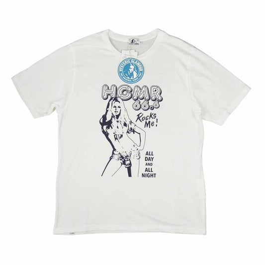 HYSTERIC GLAMOUR ヒステリックグラマー 02193CT04 HGMR66 MUSIC RADIO ガールプリント 半袖 Tシャツ ホワイト系 M【美品】【中古】