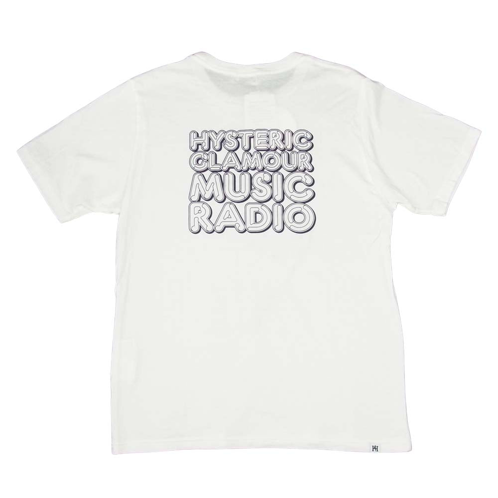 HYSTERIC GLAMOUR ヒステリックグラマー 02193CT04 HGMR66 MUSIC RADIO ガールプリント 半袖 Tシャツ ホワイト系 M【美品】【中古】