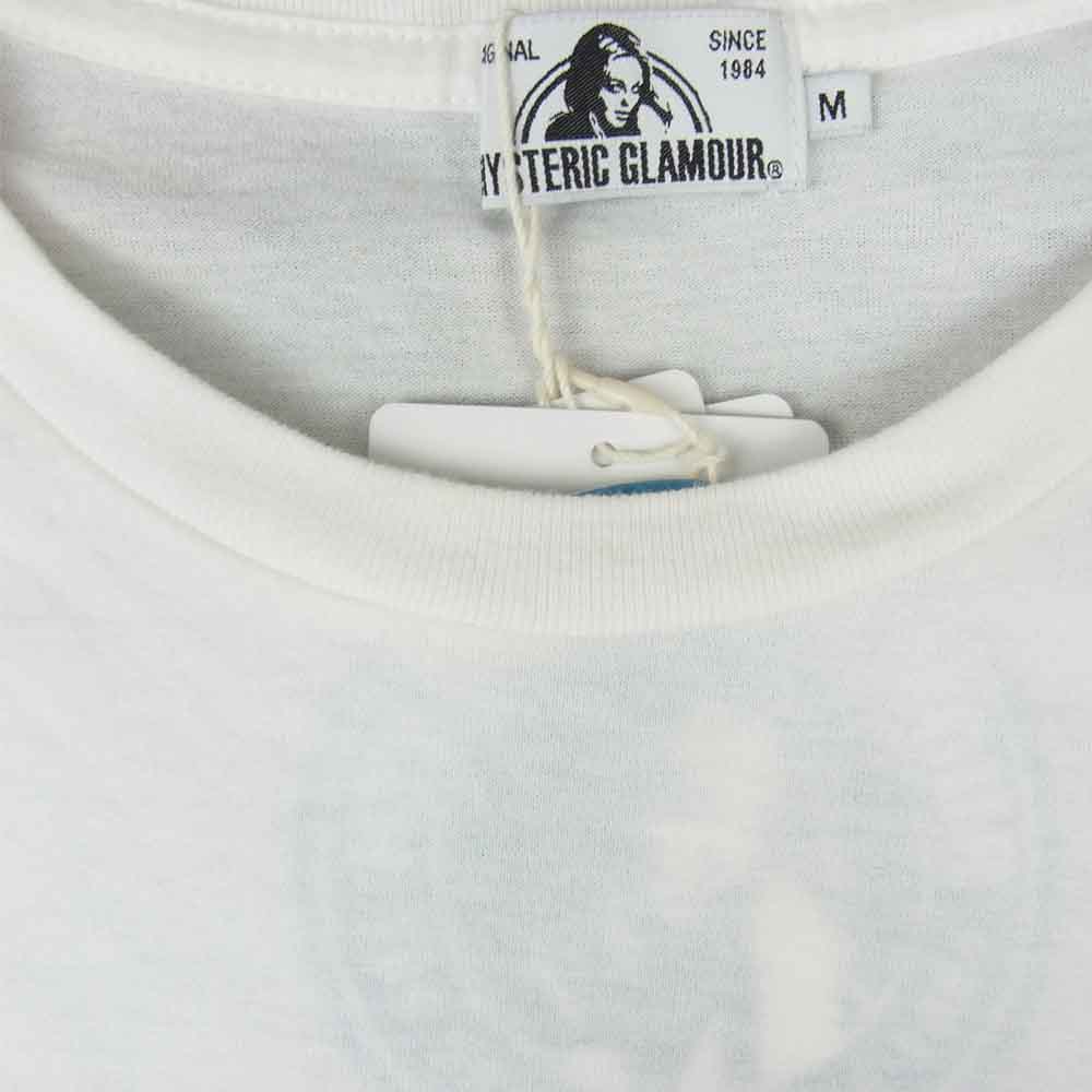 HYSTERIC GLAMOUR ヒステリックグラマー 02193CT04 HGMR66 MUSIC RADIO ガールプリント 半袖 Tシャツ ホワイト系 M【美品】【中古】