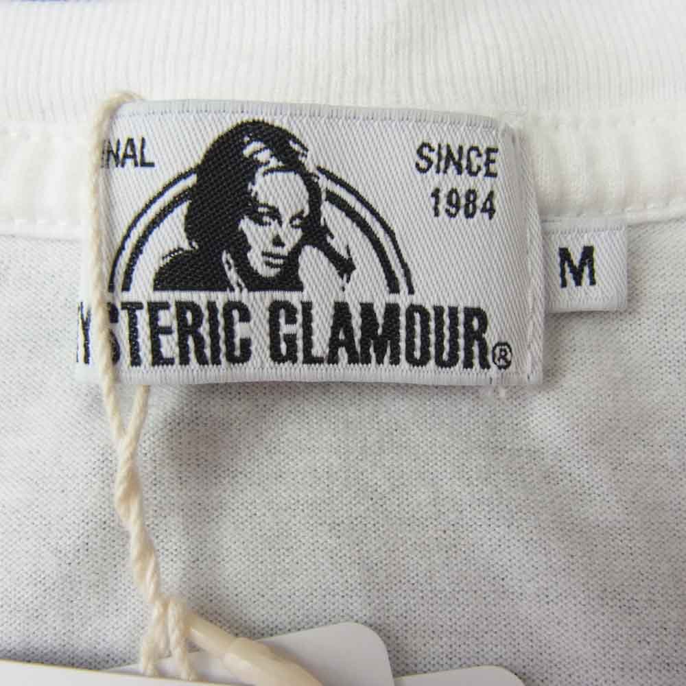 HYSTERIC GLAMOUR ヒステリックグラマー 02193CT04 HGMR66 MUSIC RADIO ガールプリント 半袖 Tシャツ ホワイト系 M【美品】【中古】