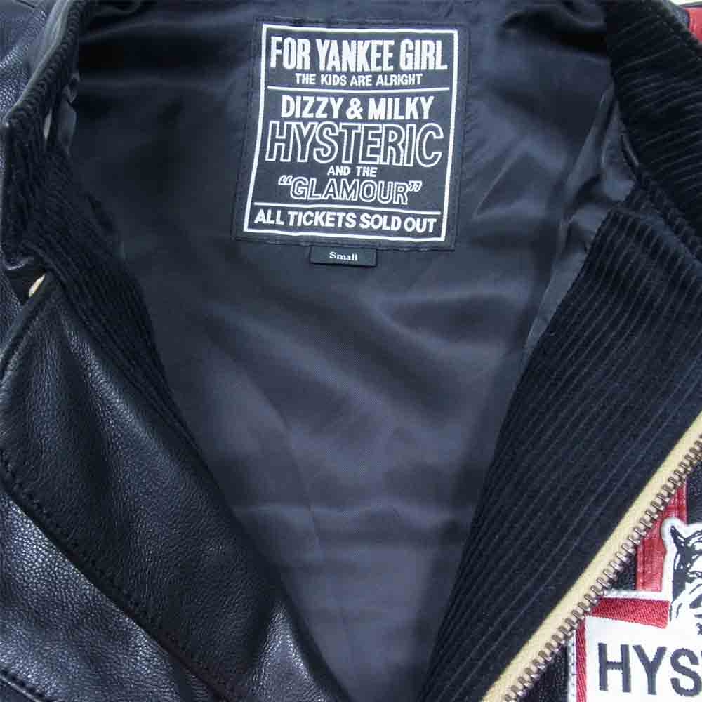 HYSTERIC GLAMOUR ヒステリックグラマー 02213LB02 ゴートレザー シングル ライダース ジャケット ブラック系 S【新古品】【未使用】【中古】
