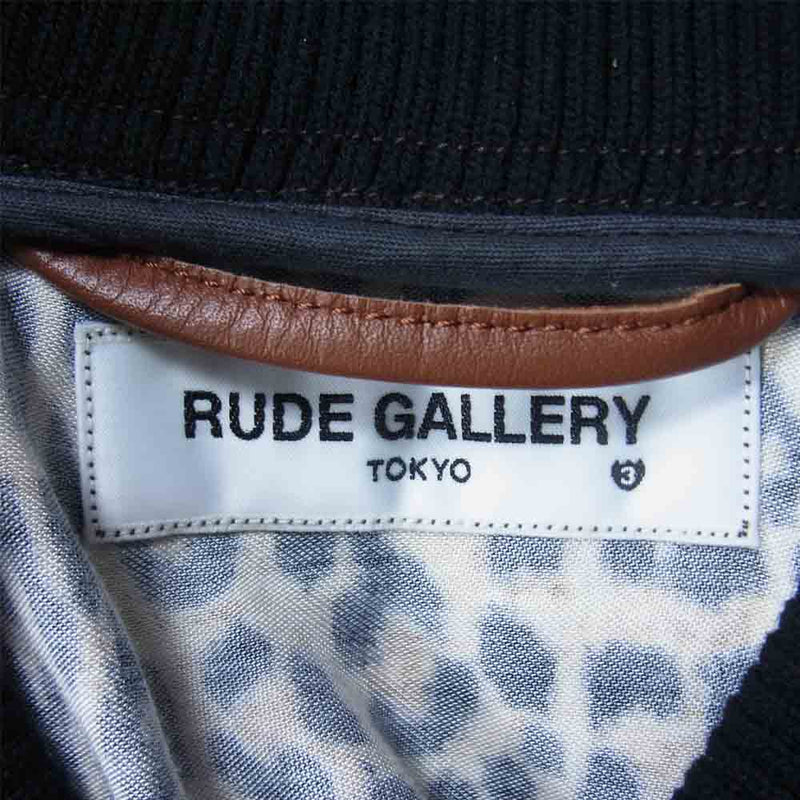 RUDE GALLERY ルードギャラリー 16SS レオパード ブルゾン 日本製 ベージュ系 3【美品】【中古】