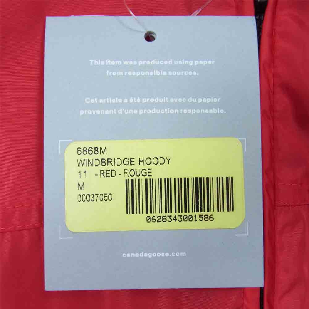 CANADA GOOSE カナダグース 6868M 国内正規品 WINDBRIDGE HOODY フーディー レッド系 M【美品】【中古】