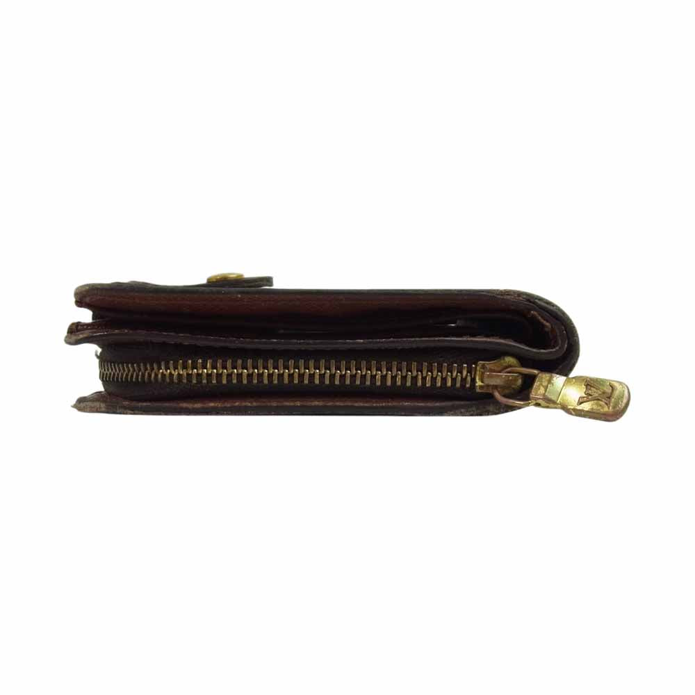 LOUIS VUITTON ルイ・ヴィトン M61667 01年製 モノグラム コンパクトジップ 二つ折り ウォレット ブラウン系【中古】