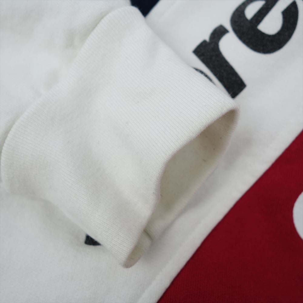 Supreme シュプリーム 15SS Athletic Split Crewneck アスレチック スプリト クルーネック スウェット トレーナー ホワイト系 M【中古】