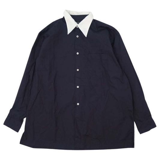 COMME des GARCONS コムデギャルソン HOMME PLUS ヴィンテージ オムプリュス 90s AD1991 PB-050030 襟切替 サイドスリット シャツ ネイビー系 表記なし【中古】